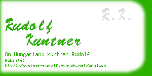 rudolf kuntner business card